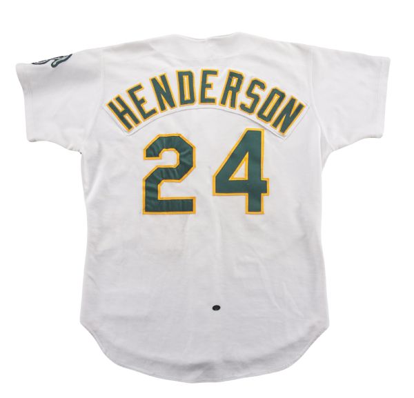 Lot Detail - 1994 Rickey Henderson Oakland A's Game-Used Home Jersey