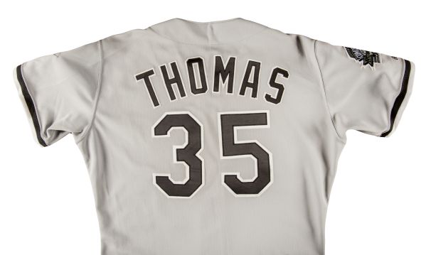 1994 Frank Thomas Game Worn & Signed Chicago White Sox Jersey,, Lot #53476