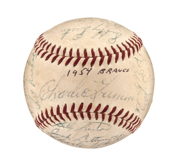 Hank Aaron Autographed Signed 1957 Milwaukee Braves World Series