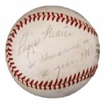 Roger Maris Single-Signed American League Baseball Inscribed "61 Home Runs In A Year 1961" 
