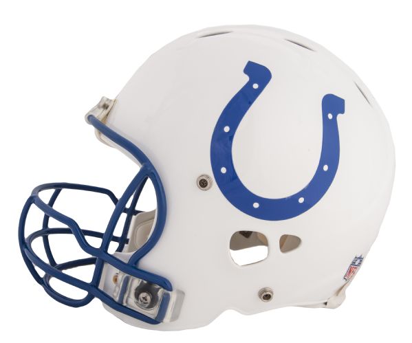 Peyton Manning Indianapolis Colts Autographed Football Visor w/Helmet –