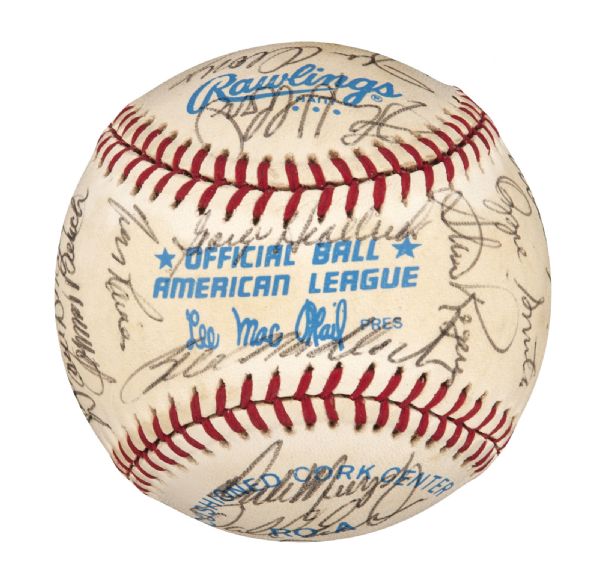 1983 Atlanta Braves Team Signed Baseball.  Autographs Baseballs, Lot  #41145