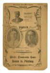 1903 World Series Program Extremely Rare Game One Score Card – Completely Scored!  All Original with no Restoration.