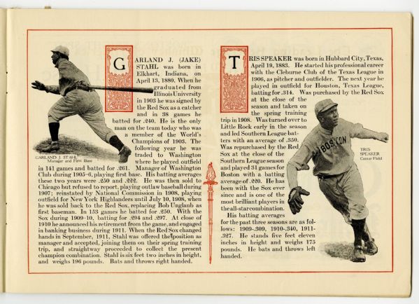 Lot Detail - 1912 World Series Program – New York Giants at Boston Red Sox,  Clinching Game with Snodgrass Muff!