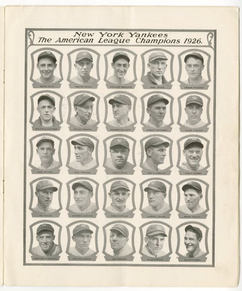 Sold at Auction: 1926 and 1927 World Series souvenir programs.