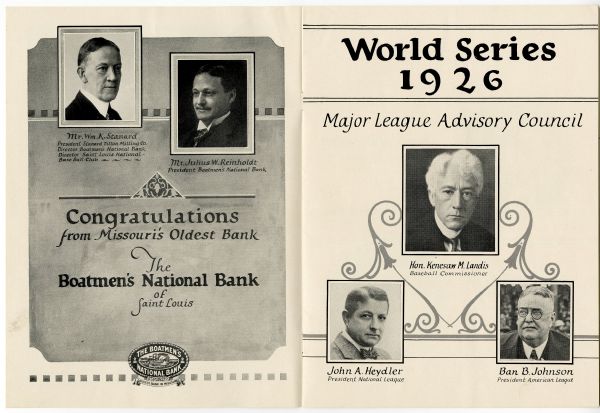 Lot Detail - 1926 World Series Scorecard – New York Yankees at St