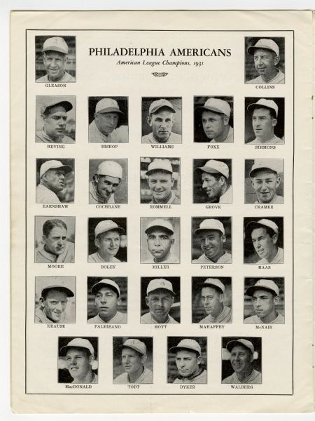 Details about   1931 baseball World Series Program Louis Cardinals Philadelphia A’s at St 