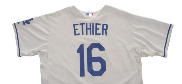 2017 Andre Ethier World Series Game Worn Los Angeles Dodgers Jersey, Lot  #80575