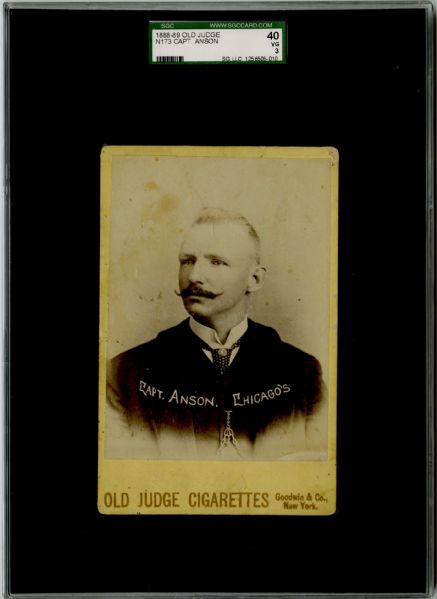 1888-89 N173 Old Judge Cabinet Capt. Anson – SGC 40 VG 3   