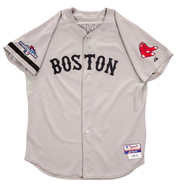 2013 Boston Red Sox WS Champs Team Signed World Series Game Used Jerse —  Showpieces Sports