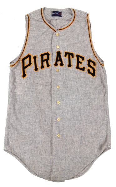 Lot Detail - 1959 Elroy Face Pittsburgh Pirates Game Worn Flannel Road Jersey  Vest - MEARS A10