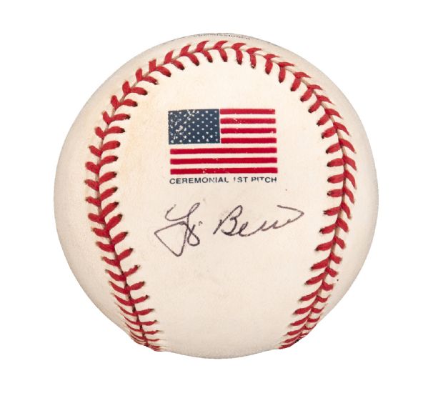 Yogi Berra Signed Baseball Yankees - COA JSA