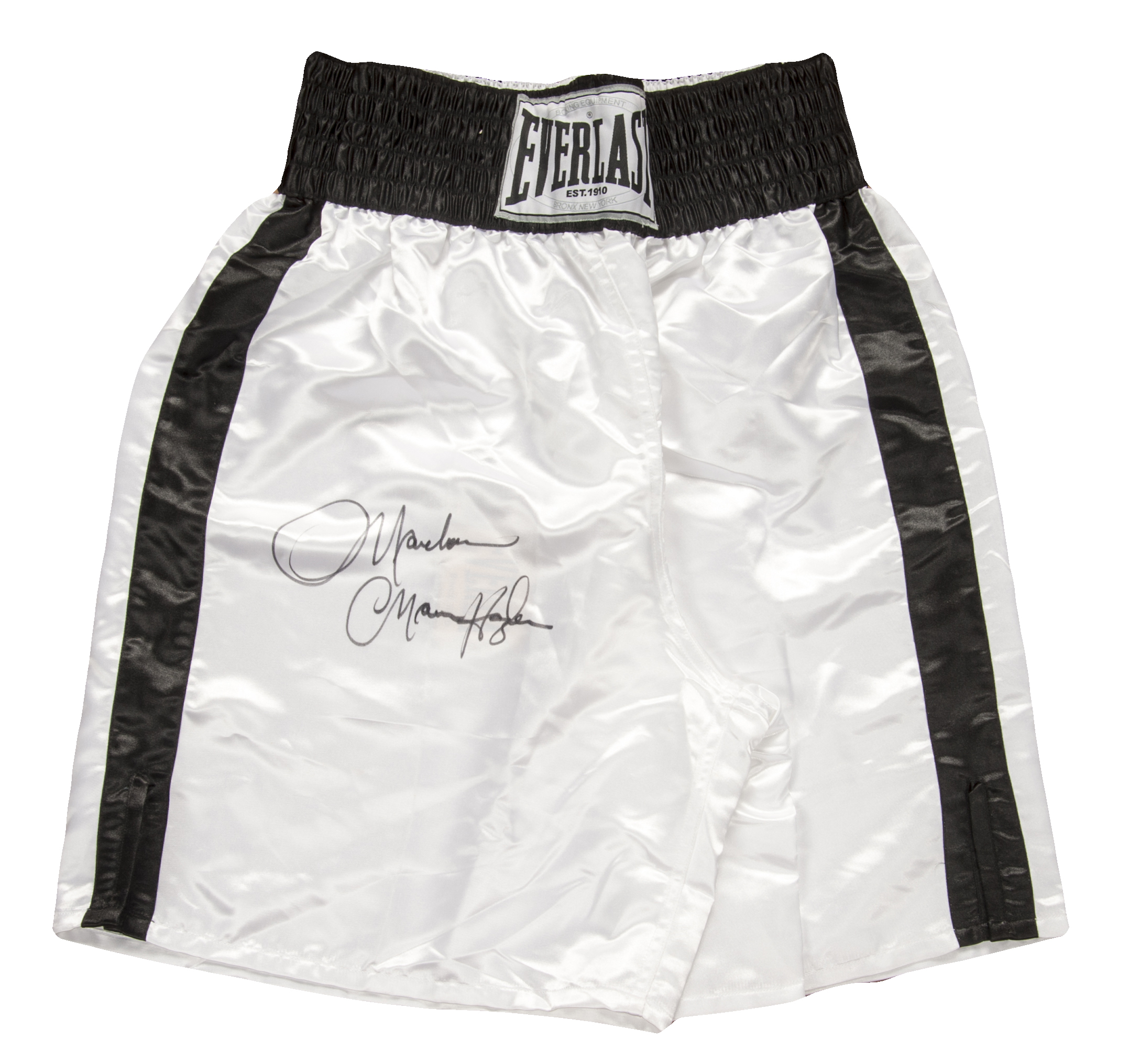 Lot Detail - Lot of (3) Everlast Boxing Trunks Signed by Marvin Hagler ...