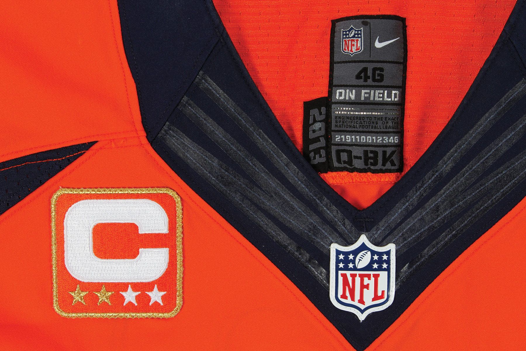peyton manning jersey with captain patch