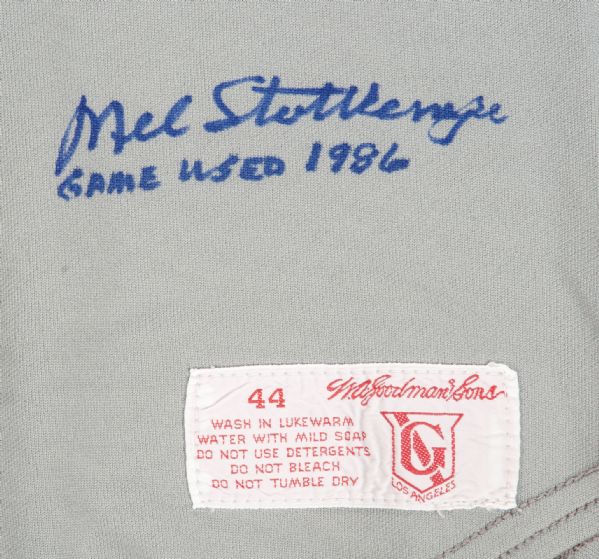 Lot Detail - 1987 Mel Stottlemyre Game Worn New York Mets Road Coach's  Jersey