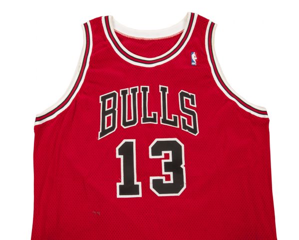 Luc Longley Vintage Champion Jersey 44 Chicago Bulls Rare 90s NBA