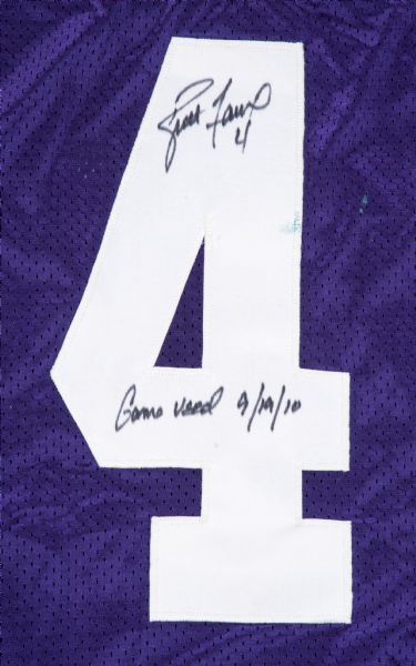 Lot Detail - 2009 Brett Favre Minnesota Vikings Game-Used & Autographed  Jersey (JSA • Vikings LOA)