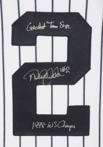 Lot Detail - Derek Jeter Framed World Series Autographed Replica