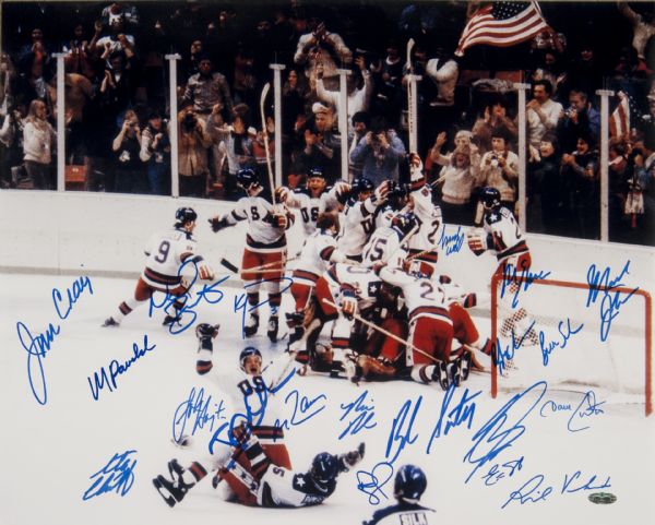 1980 U.S. Olympic Hockey Team Autographed (USA White #80) Custom