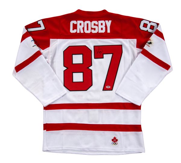 Lot Detail - Sidney Crosby Signed World Junior Championships Team Canada  Jersey