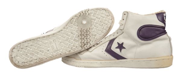 Lot Detail - Magic Johnson Game Used Converse Sneakers, circa 1983-85  (MEARS)