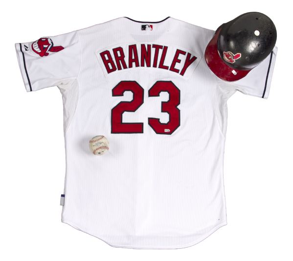 Lot Detail - 2012 Michael Brantley Game Used Collection - Jersey, Helmet  and Ball (MLB Authenticated)