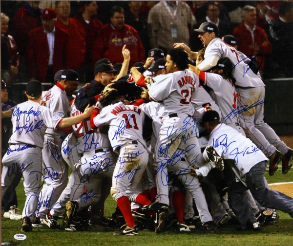 Lot Detail - 2004 Boston Red Sox Team Signed 20x24 Photo