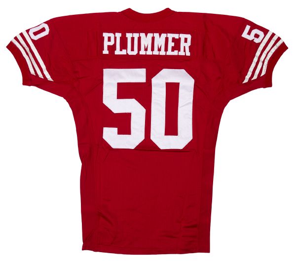 Lot Detail - 1995 Gary Plummer Game Worn San Francisco 49ers Home Jersey ( 49ers LOA)