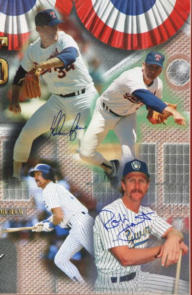 Nolan Ryan George Brett Robin Yount 1999 HOF Induction Signed Baseball —  Showpieces Sports