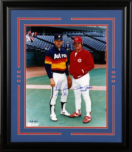 Sold at Auction: Nolan Ryan Autographed And Framed Rainbow Astros Jersey