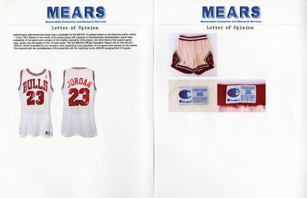 1991 Michael Jordan Game Worn Chicago Bulls Shorts.  Basketball, Lot  #82477