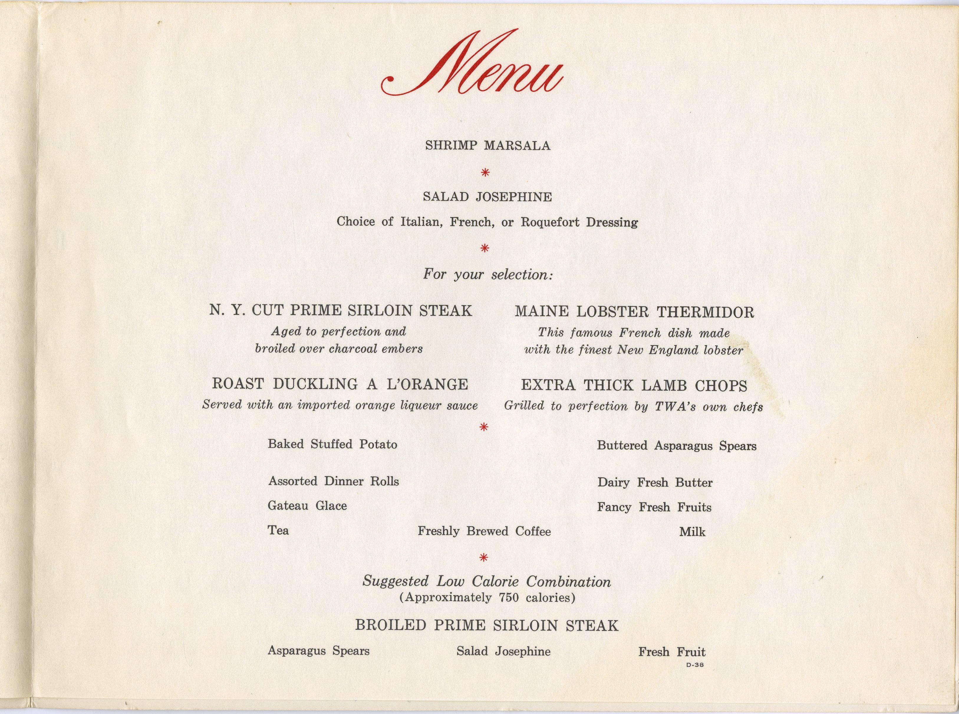 Lot Detail - Martin Luther King Jr. Signed TWA In Flight Menu With Incredible ...
