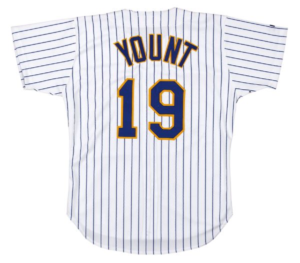 Lot Detail - Robin Yount Autographed Milwaukee Brewers Road Jersey