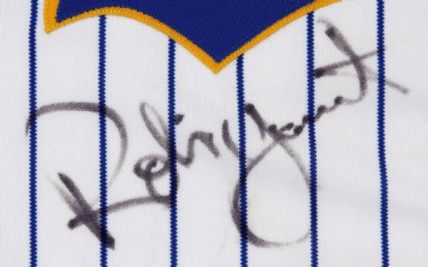 Lot Detail - 2015 Robin Yount Game Worn Milwaukee Brewers Coach Home Jersey  Used on 3/28/15 (MLB Authenticated)