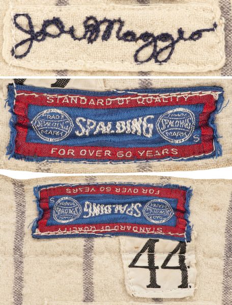 Lot Detail - Joe DiMaggio Signed Yankees Flannel Mitchell & Ness