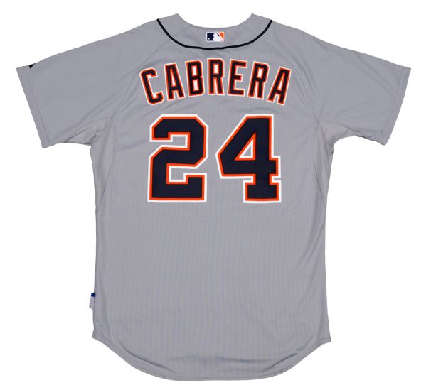 Miguel Cabrera Game Used 2014 Road Jersey - Autographed and
