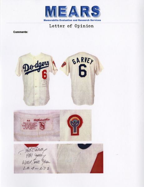 Steve Garvey Autographed Jersey Beckett Certified Los Angeles Dodgers for  Sale in Tujunga, CA - OfferUp