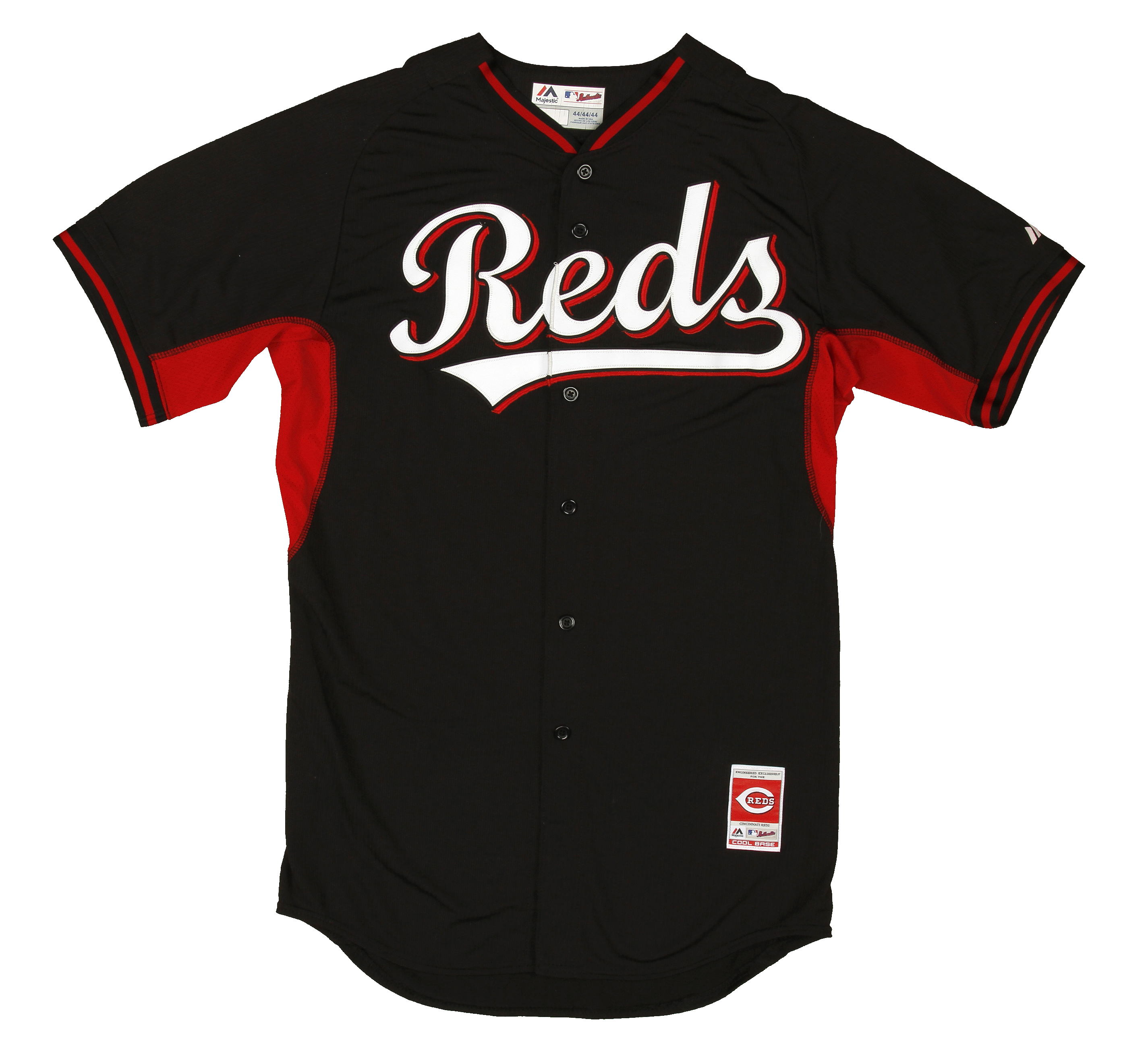 black and red cincinnati reds jersey