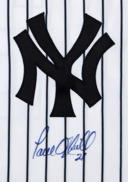 PAUL O'NEILL SIGNED YANKEES CUSTOM JERSEY W/ RETIREMENT PATCH