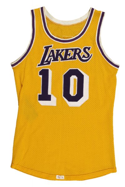 Lot Detail - 1980-1983 Norm Nixon Game Used and Signed Los Angeles Lakers  Home Jersey (MEARS A10)