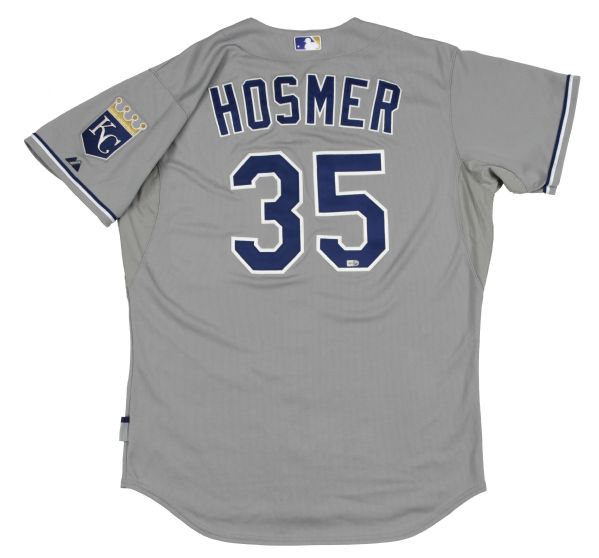 Lot Detail - 2013 Eric Hosmer Game Used 2-Home Run Kansas City Royals Road  Jersey (MLB Authenticated)