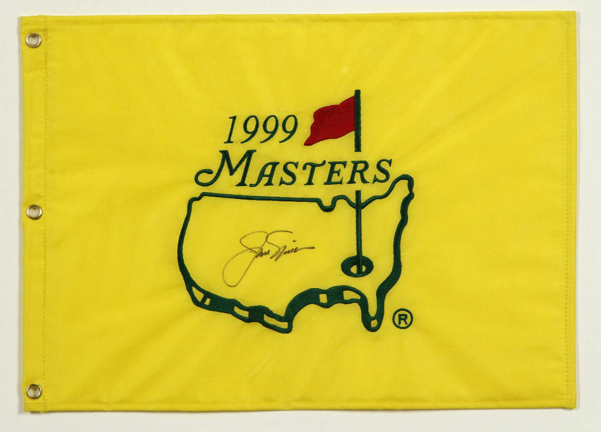 Lot Detail - Jack Nicklaus Signed and Framed Masters Flag