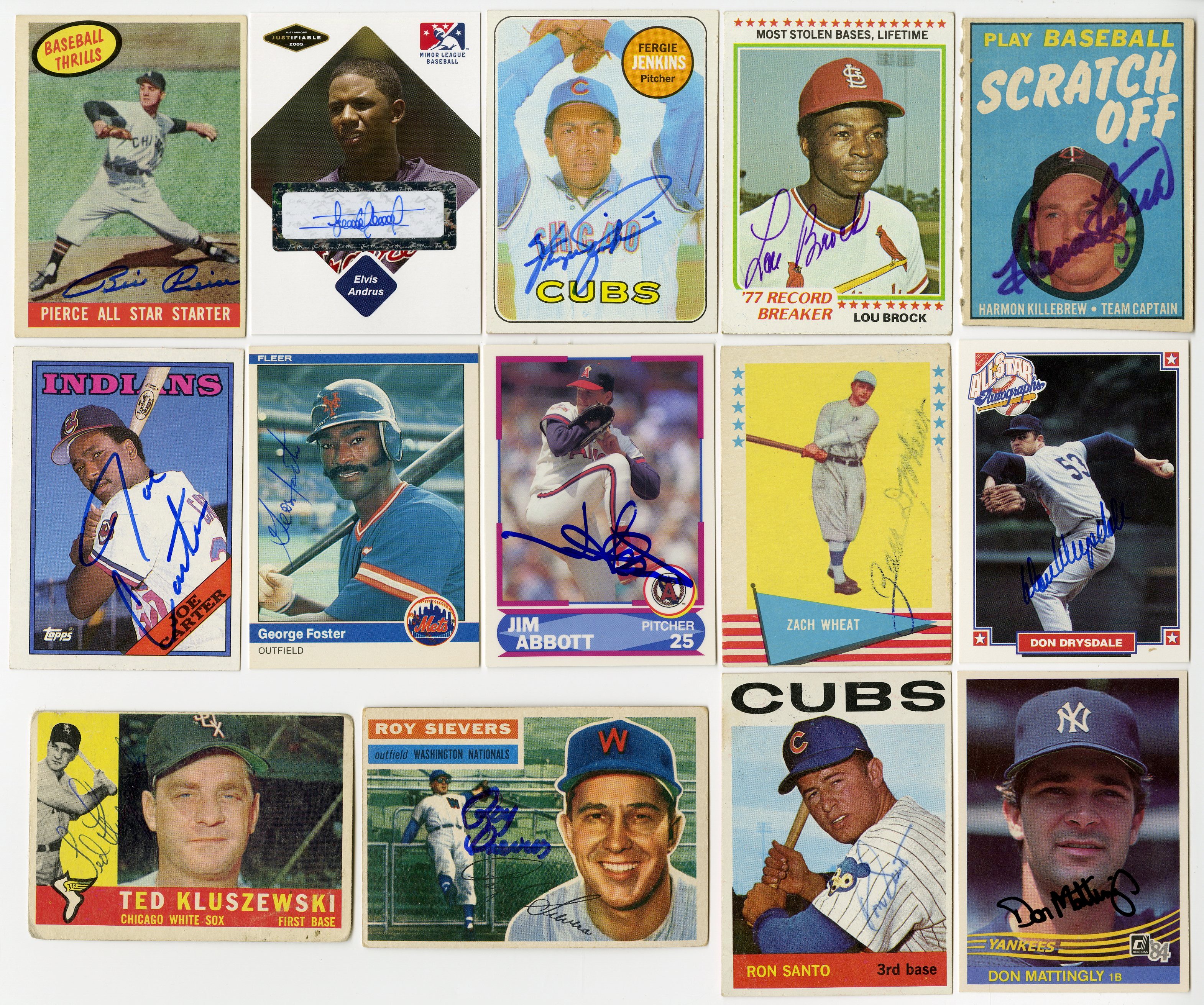 Lot Detail - Lot of (366) Signed Baseball Cards