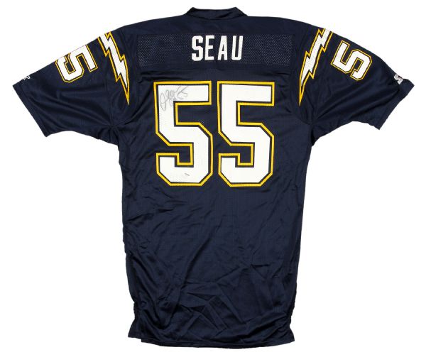 Lot Detail - Junior Seau Signed San Diego Chargers Home Jersey