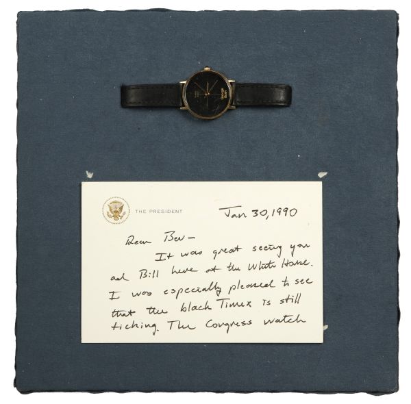 Lot Detail - George Bush Timex Watch with Signed Note