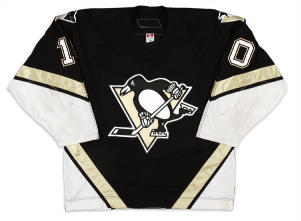 game worn penguins jersey