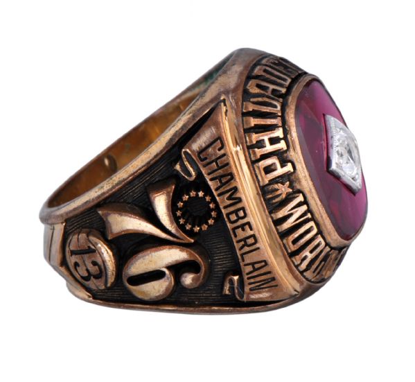Lot Detail 1967 Wilt Chamberlain Philadelphia 76ers Nba Championship Ring Saleman S Sample
