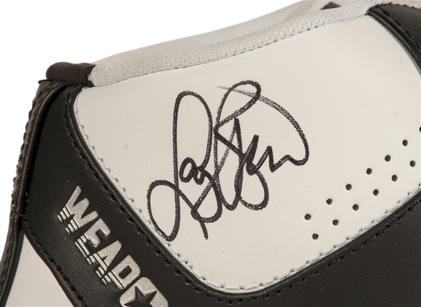 Larry Bird Signed Converse Weapon Basketball Shoe with Display