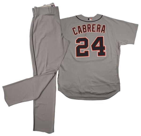 Lot Detail - 2008 Miguel Cabrera Game Used Detroit Tigers Road Uniform