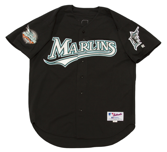 Miguel Cabrera player worn jersey patch baseball card (Florida Marlins)  2005 Upper Deck Origins Materials #PBMC